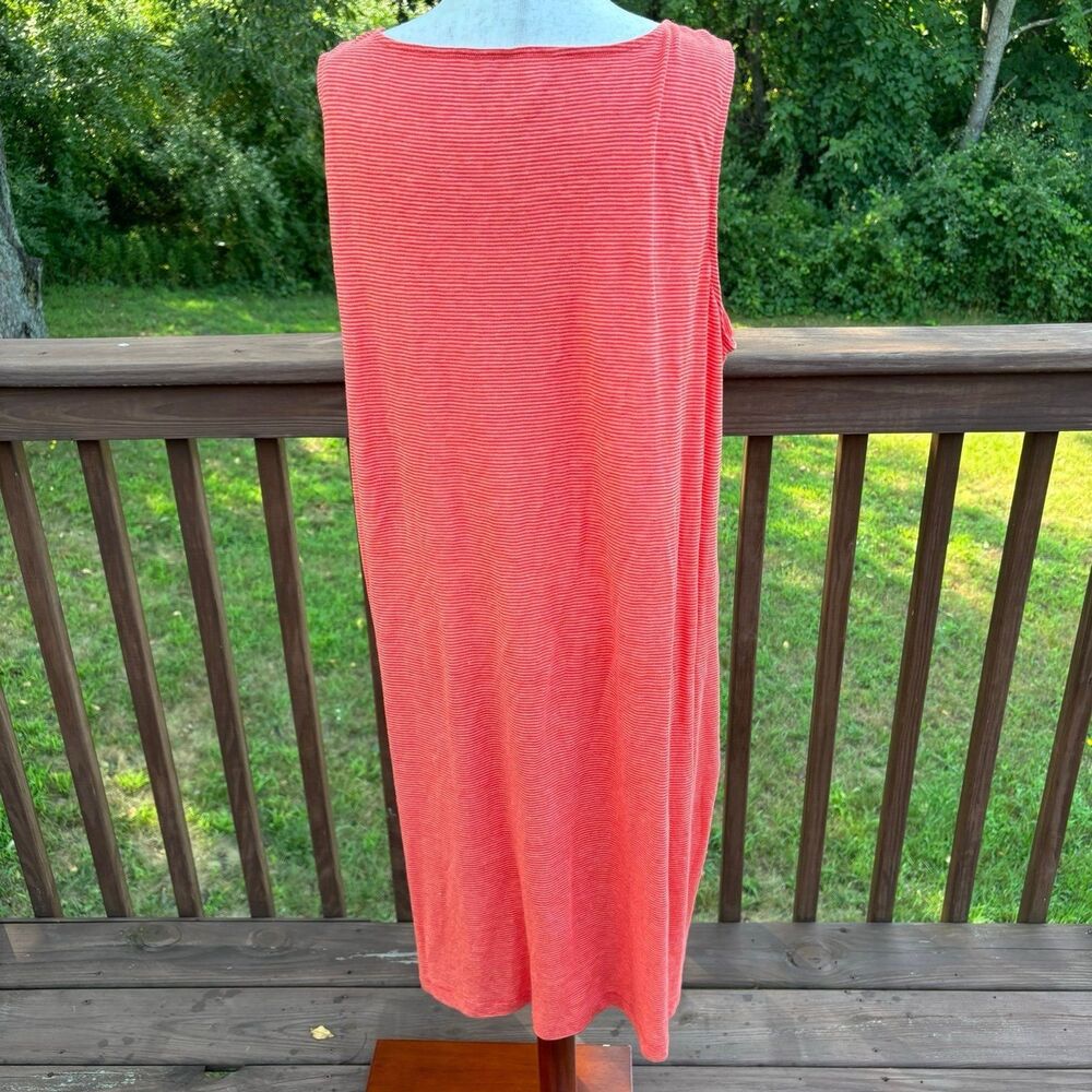 Eileen Fisher Women's Firefly Ballet Linen Jersey Shift Dress Orange XL NWT $198 - Picture 6 of 12